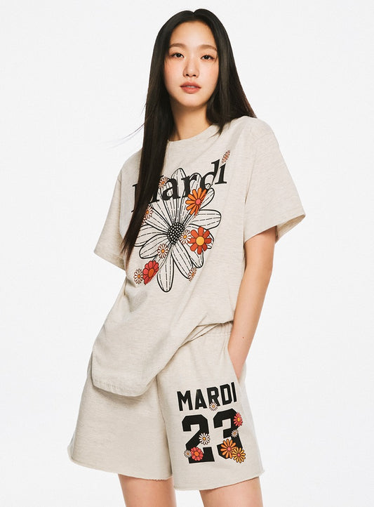 ★Mardi Mercredi★ T-shirt Flowermardi Blossom (6 Colors)