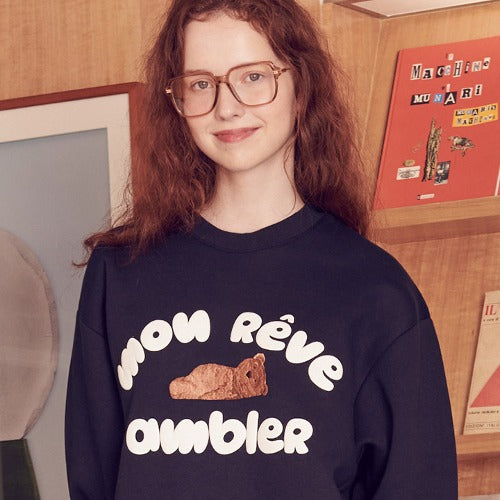 ★Ambler★ Over fit Sweatshirt Dream Bear (AMM1111)